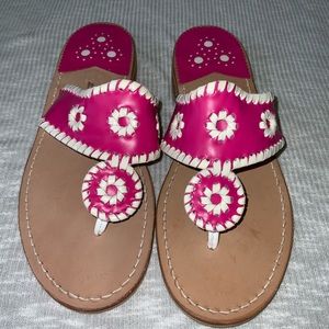 Jack Rogers Pink and White Size 9 NEW